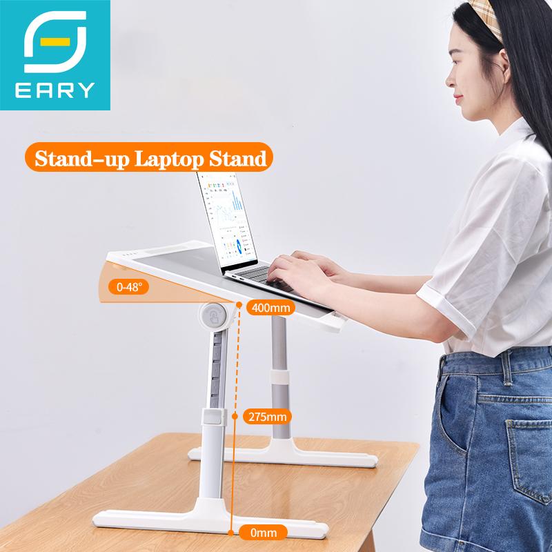 Höhen- und Winkelverstellbarer Laptopständer für das Bett, faltbarer tragbarer Buchablagentisch für Couch, Sofa, Boden, Schreibtisch für Erwachsene, Kinder