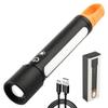 Li Shi USB Rechargeable Telescopic Zoom LED Flashlight