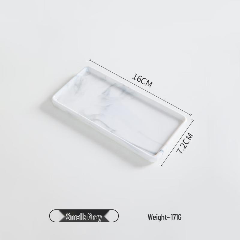 LISM Rectangular Ceramic Toothbrush Tray