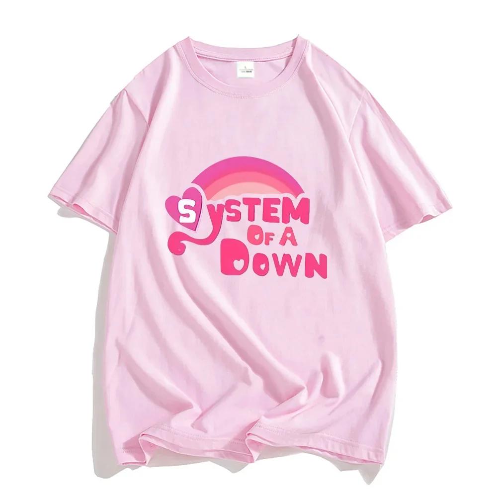 System OfA Down T-shirts  Clothing Vintage Retro Print Tshitrt Streetwear for Men Anf Womens Short Sleeve Graphic T Shirts