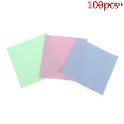 100Pcs Silver Color Cleaning Polishing Cloth Soft Clean Wipe Cloth Of Jewelry Tools