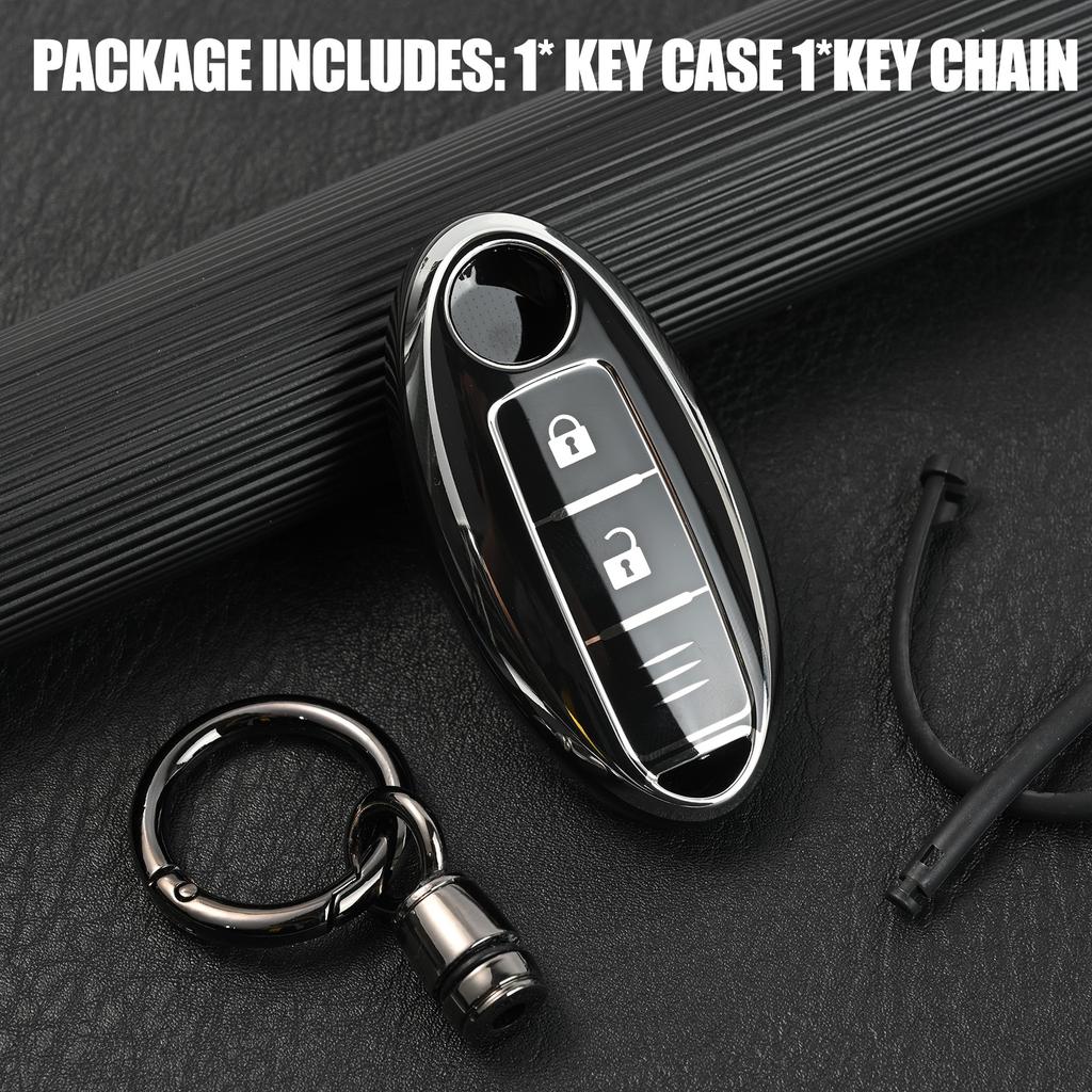 TPU Bilnyckelfodral Fob För Nissan Qashqai Pulsar March 370Z Micra Juke Note Tiida Wingroad NV200 Leaf Cube Fjärrnyckel Fodral Skal