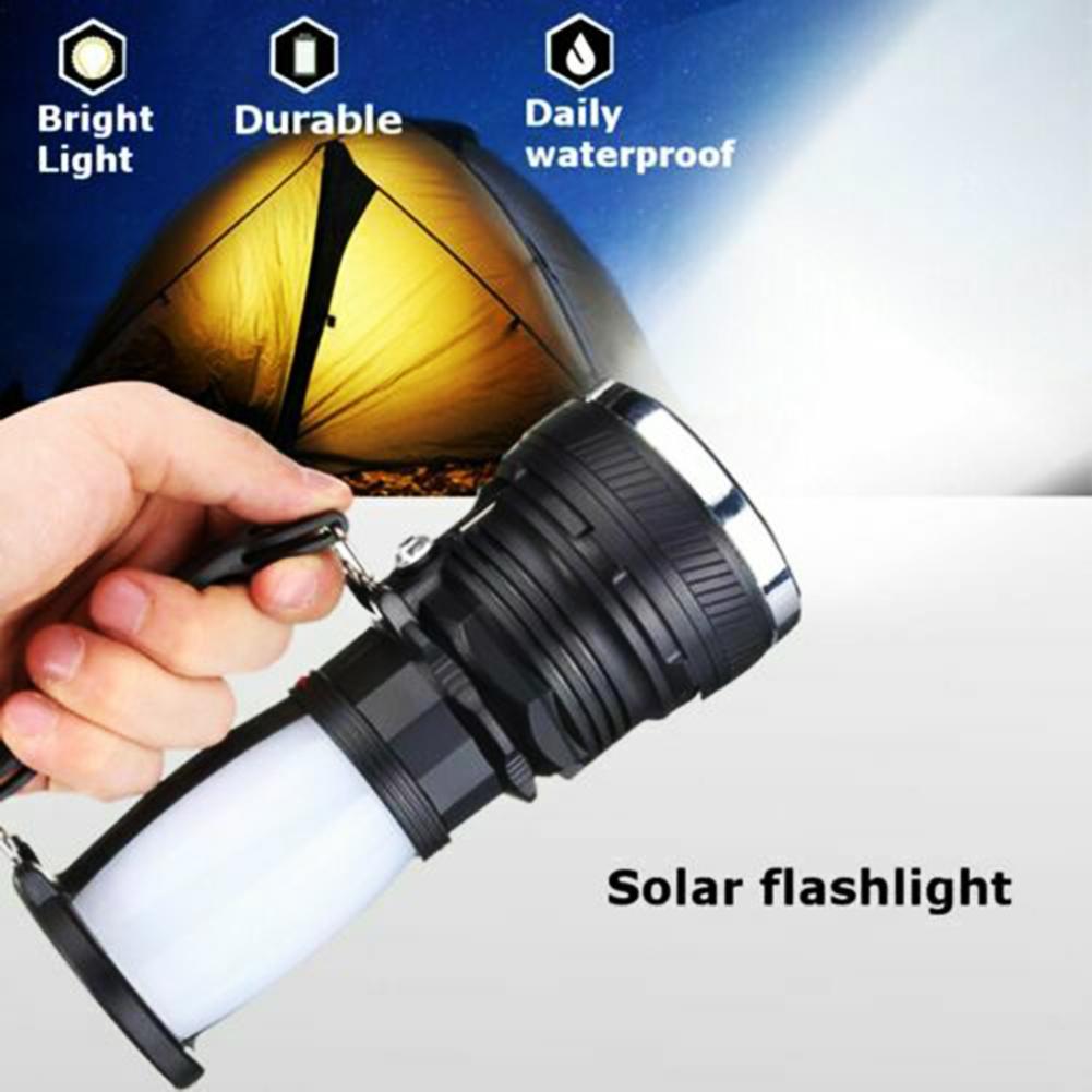 אנרגיה סולארית סופר בהיר חיצוני קמפינג LED לפיד אור פנס פנס