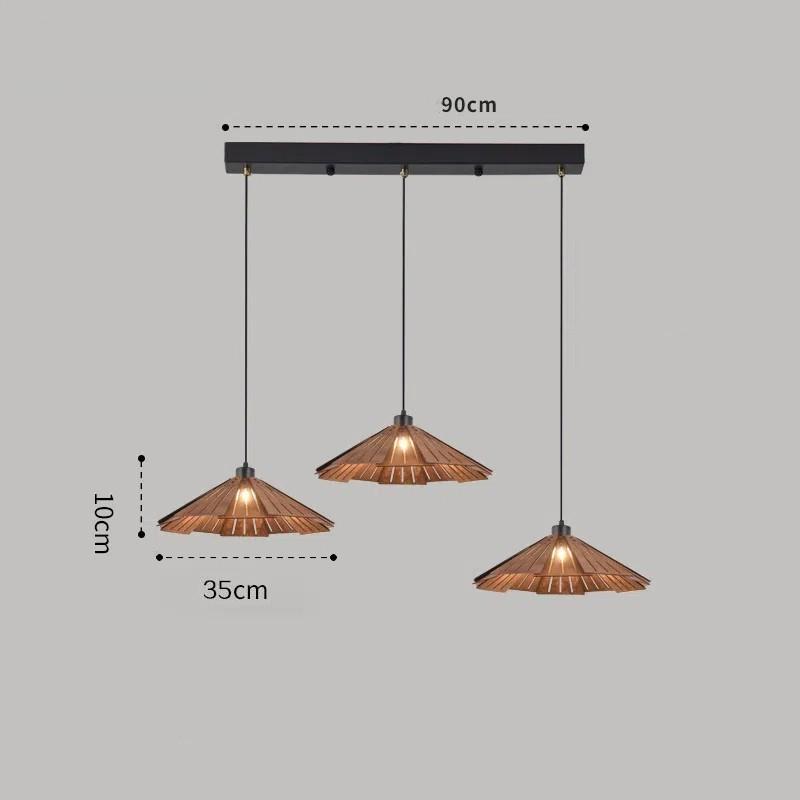 Adjustable Retro Ceiling Light Tea Room Lamp Balcony Pendant Light Dining Room Small High End Woodwork Chandelier