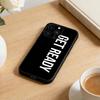 GO OUT A-Alphabet   Phone Case For iPhone17,16,15,14,13,12 Plus,Max Soft Silicone Black Cover