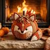 Stuffed Pumpkin Making Kit Animal Patchwork Kit, DIY Fox Cat Owl Sewing Weekend Art Activities Cute Craft for Adults, Home Fall Decoration Handmade