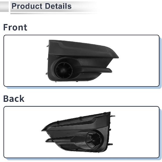 Front Right Fog Light Grill for Subaru Impreza 2017-2019 Front Lower Bumper Fog Light Cover Inserts No.57731FL20A ABS 1 Pc