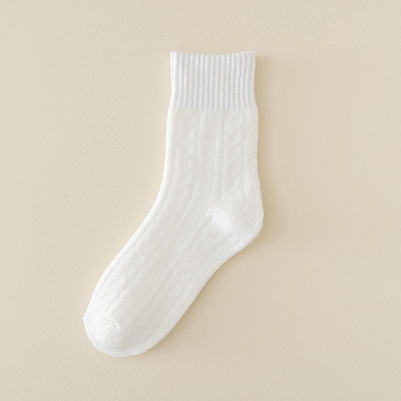 Women's Autumn and Winter Thickened and Velvet Warm Wool Hoop Moon Socks