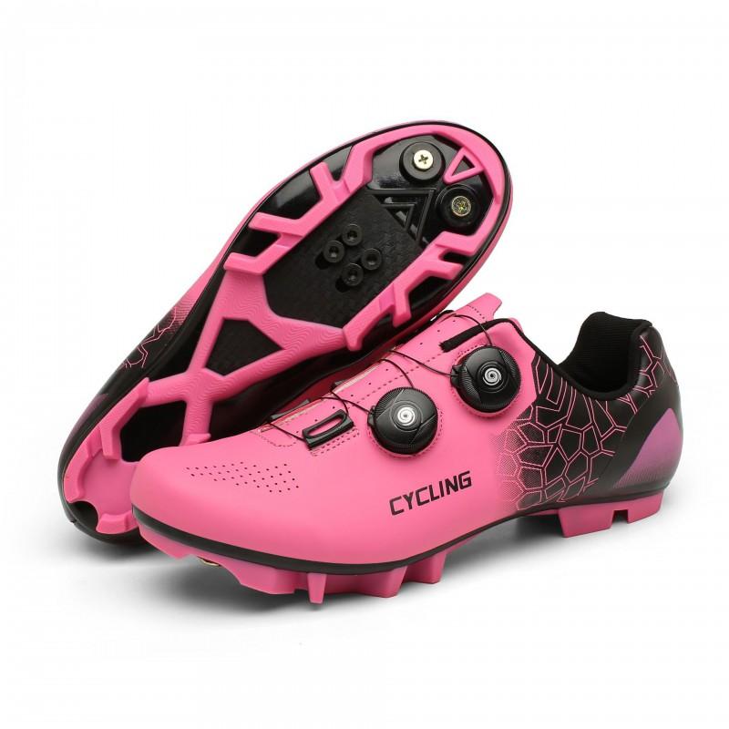 Men Women Cycling Shoes Road Mountain Bike Clipless Flat Pedal Lightweight Durable Rubber Sole