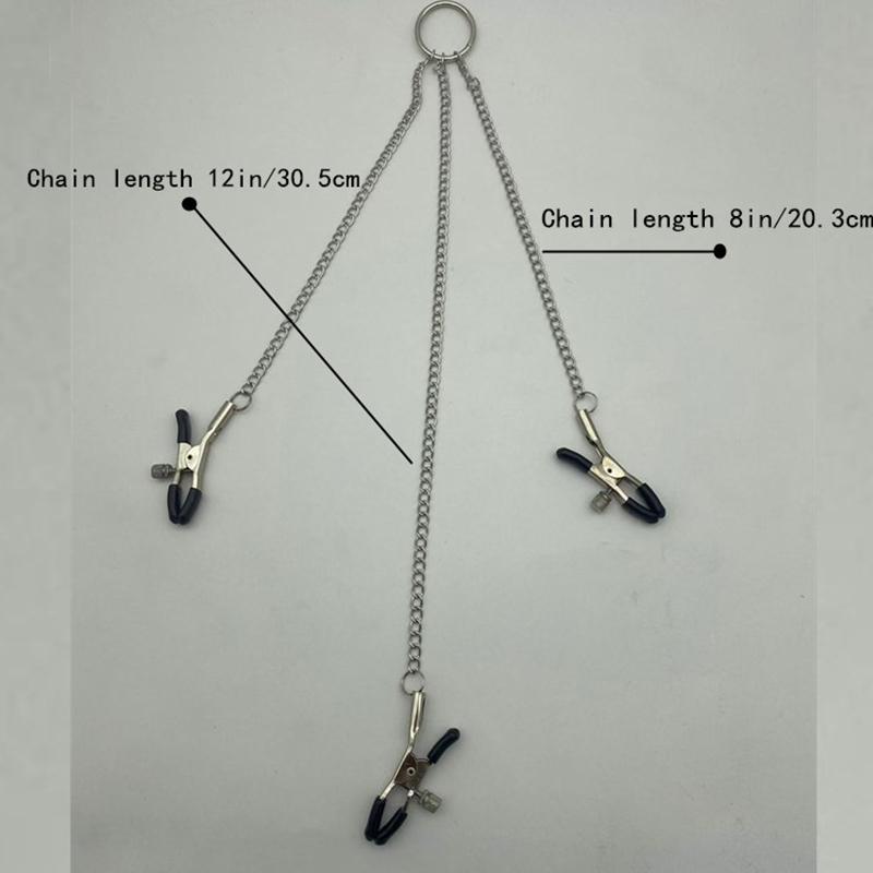 Butterfly Style For Couples Stainless Steel Metal Chain Nipple Milk Clips Breast Clip Sex Slaves Nipple Clamps Sex Toys