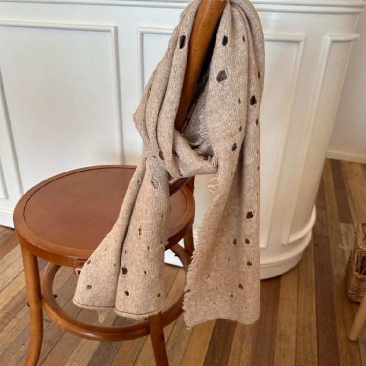 Ragged Knitted Neck Scarf Plush Warm for Men Women Winter Season Neck Gaiter Stylish Winter Neckwear