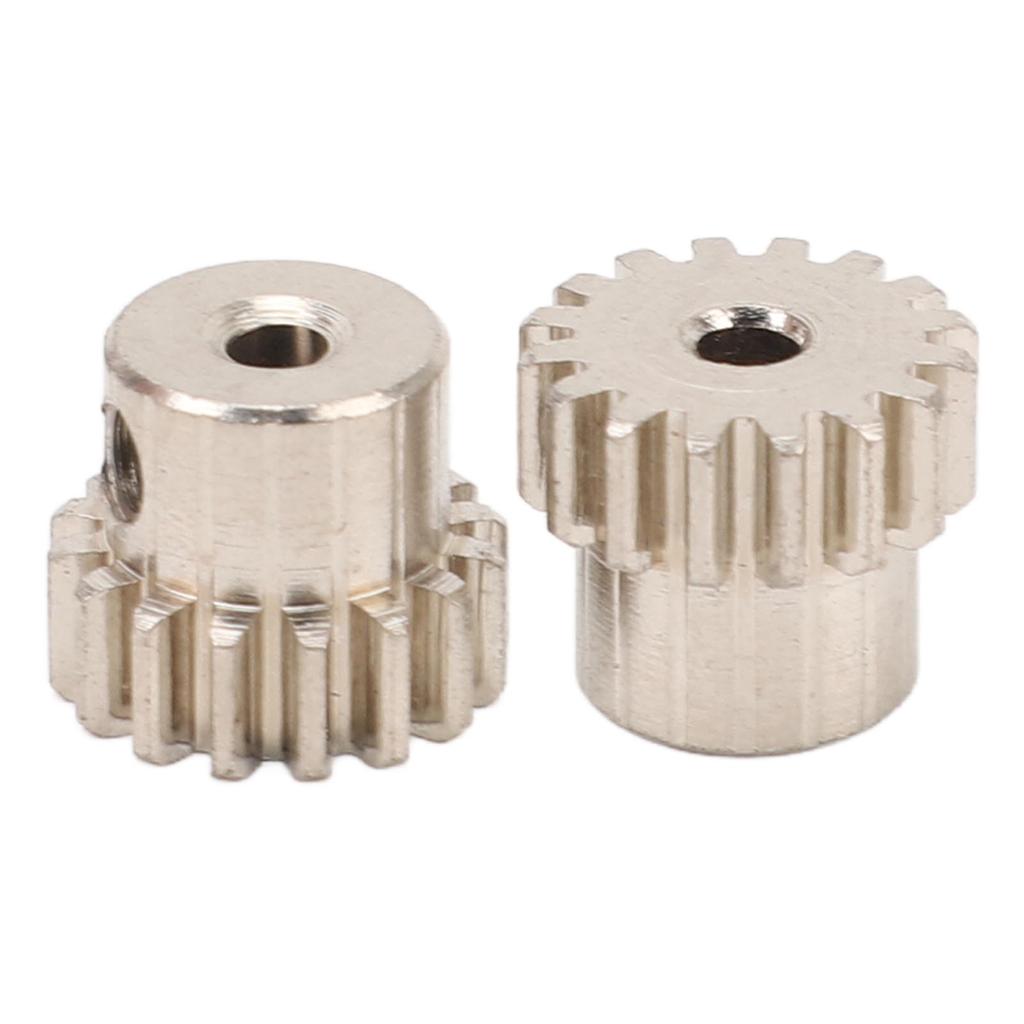 2Pcs RC Motor Gear Set M0.6 16T Precise Fit Low Noise Steel Pinion Motor Gears for 1/12 1/16 Remote 