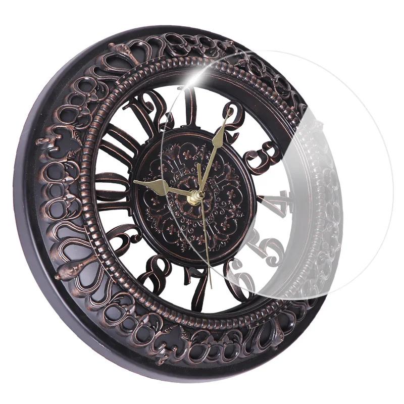 European Creative Wall Clock Living Room Bedroom Round Wall Clock Clock Office Plastic Wall Clock