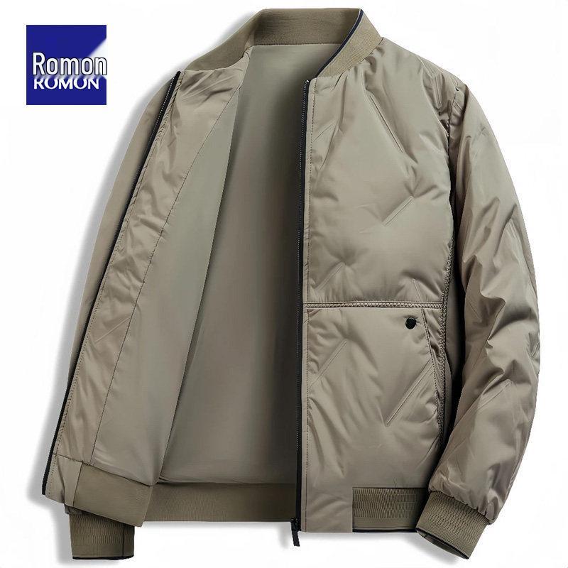 LOMON Men s Winter 2025 Thickened Baseball Collar Duck Down Jacket - Warm, Windproof, Casual Coat. 3XL for 161-175 lbs