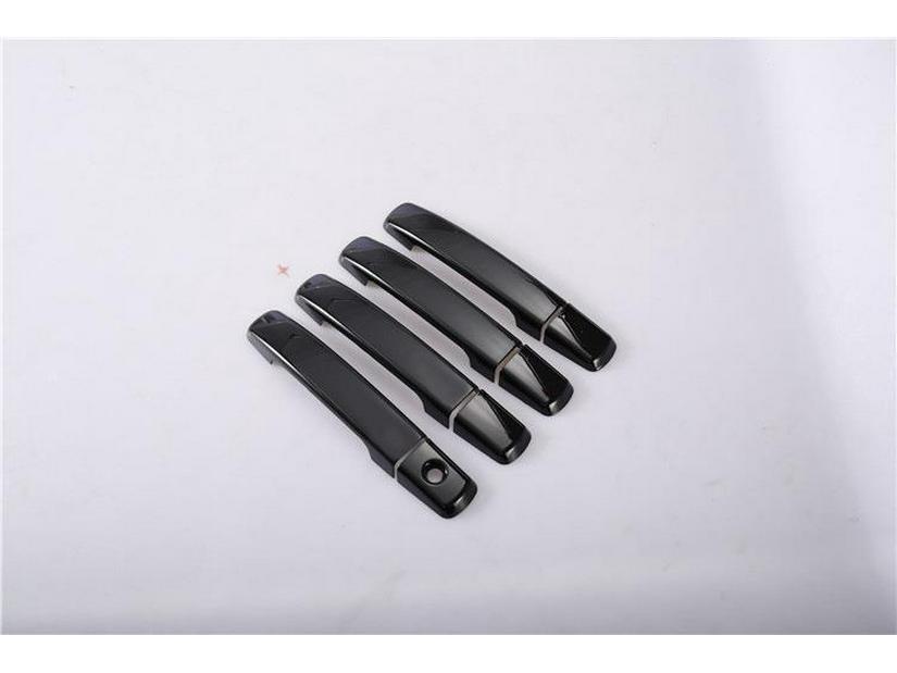 Coppa Maniglia Porta in Fibra di Carbonio Nera Lucida per Nissan Qashqai/Dualis 06-13