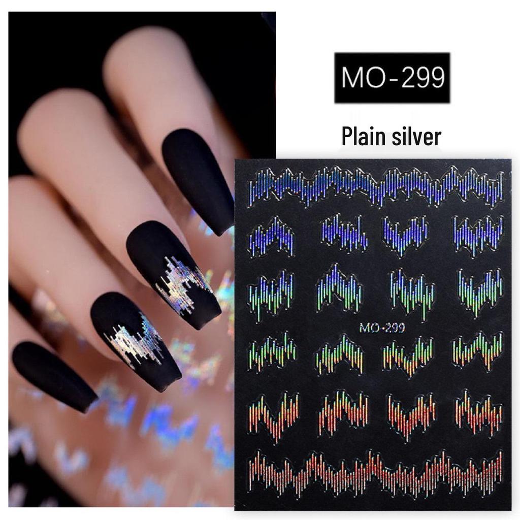 Reflective Silk Nail Art Stamps: 2024 3D Line Decals