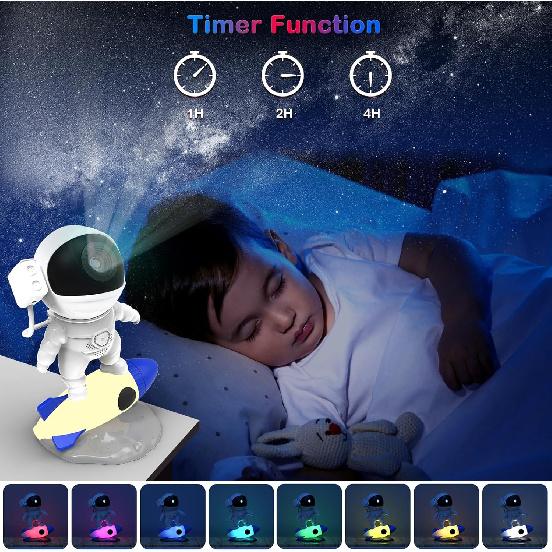 Star Projector, Astronaut Galaxy Projector for Bedroom, 13 In 1 HD Planetarium Projector, 360°Rotating Star Projector Galaxy Light 9 Colors Night