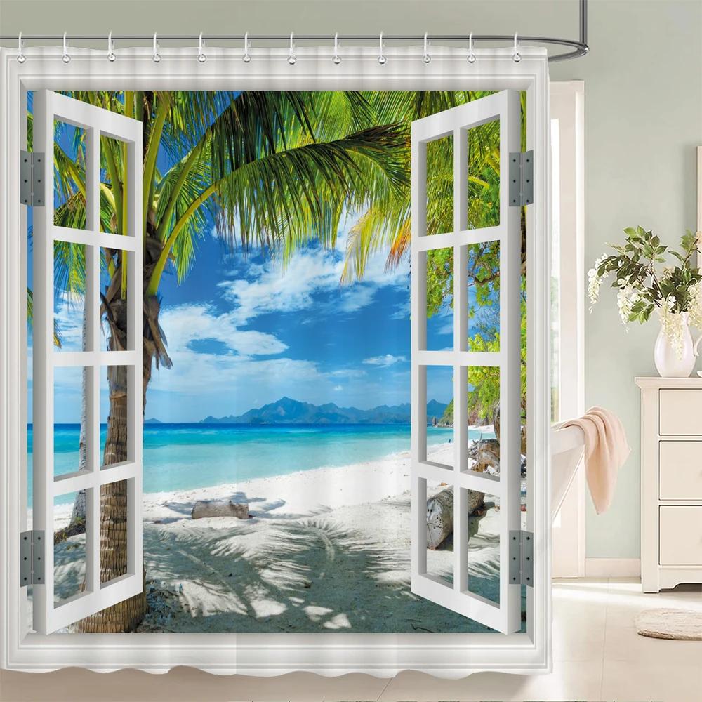 3D Schöne bunte Blumenlandschaft Druck Badezimmer Wasserdichte Duschvorhang Polyester Vorhang Heimdekoration Vorhang