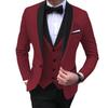 Abiti da uomo 3 pezzi Costume da festa Abiti slim fit Giacca, pantaloni e gilet per matrimonio