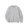 Uniqlo Solid Color Raglan Crew Neck Pullover Knit Sweater Unisex Sweater Gray 450541-03