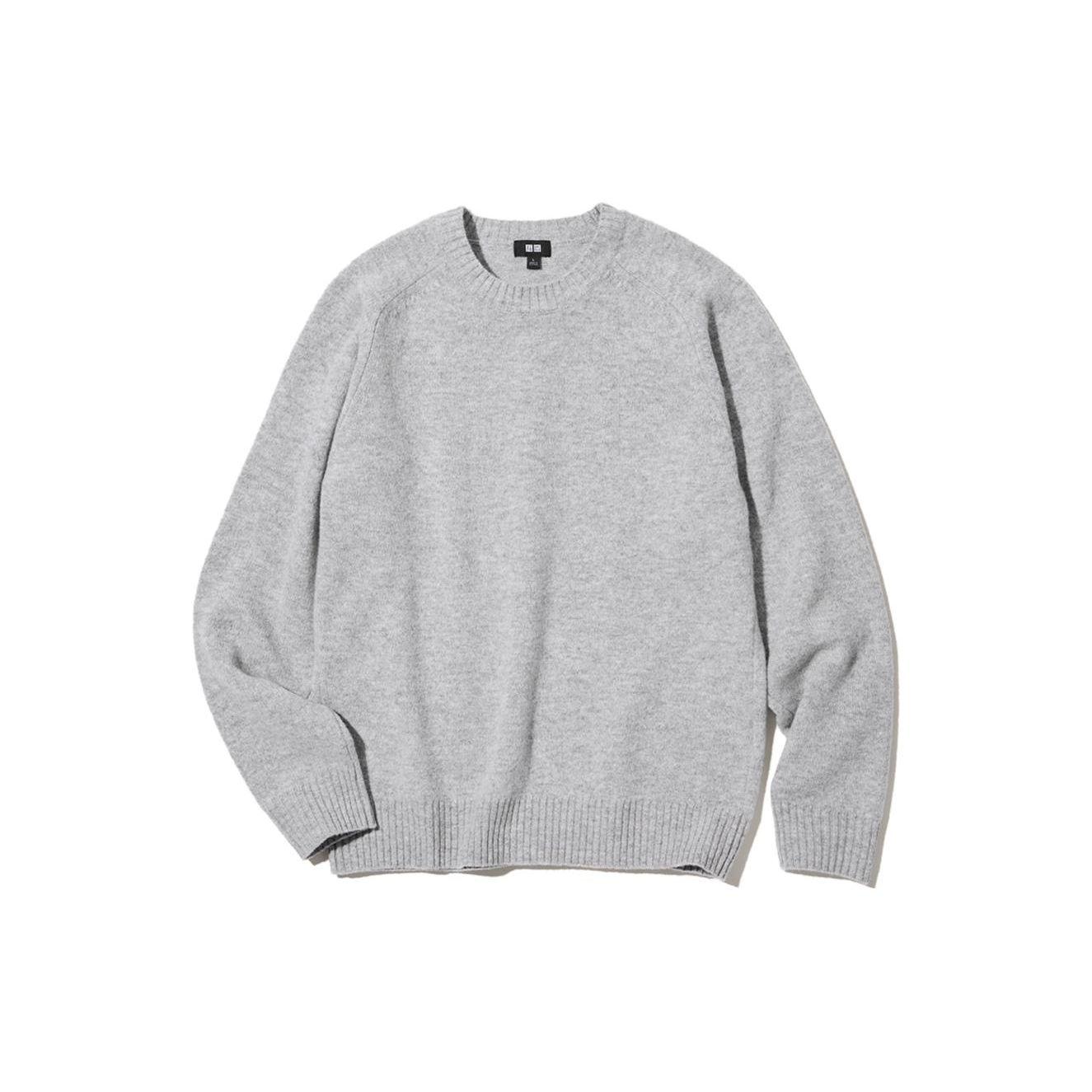 UNIQLO Solid Color Raglan Crew Neck