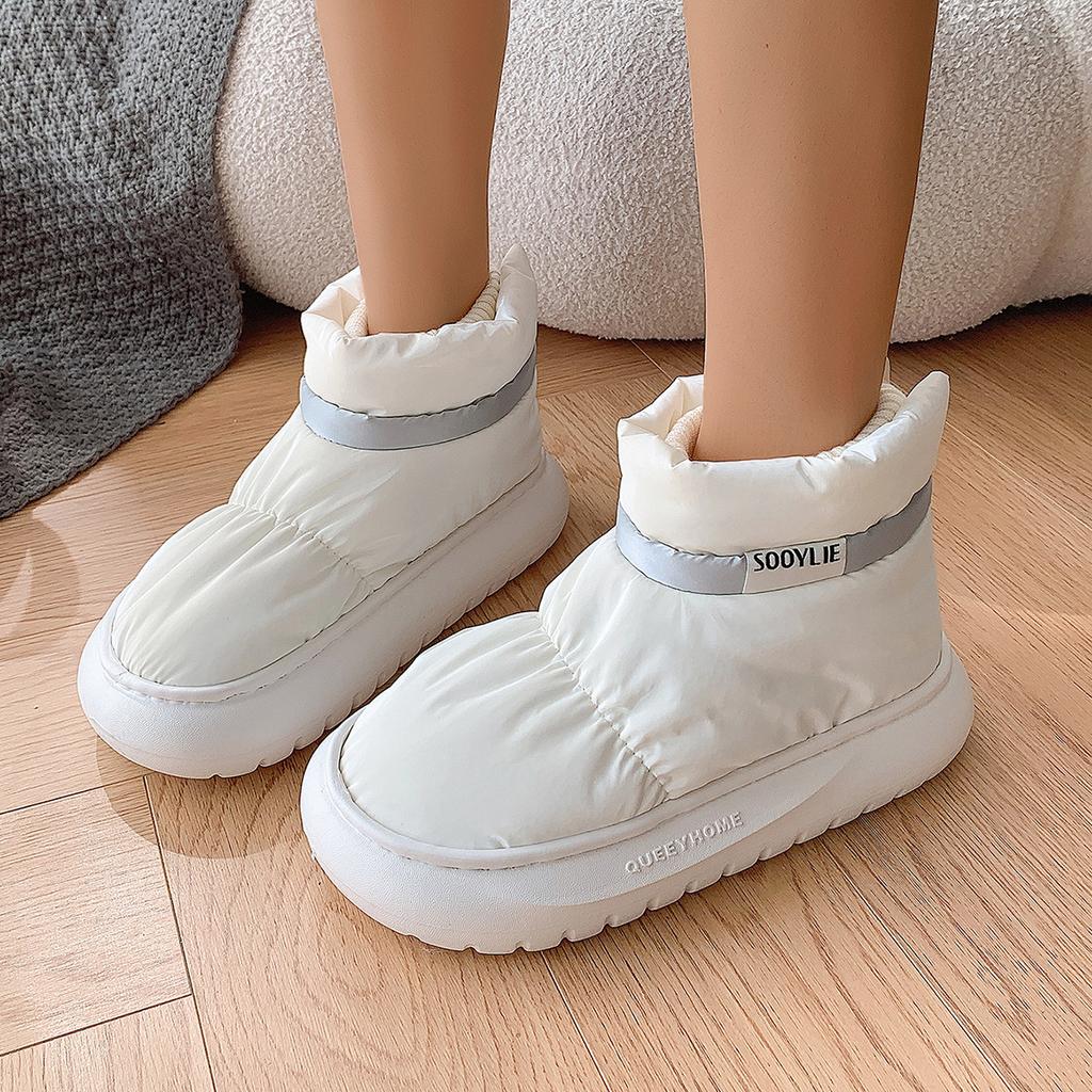 Fashion Waterproof Soft Plush Ankle Boots Women Winter Thick Sole Non-Slip Snow Boots Woman Down Comfort Keep Warm Cotton Padded Shoes88