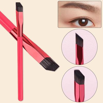 1pc Wild Eyebrow Brush Multifunction Simulated Eyebrow Hair Makeup Brush Square Stereoscopic Painting Hairline Eyebrow Portable Hairline Beauty Makeup