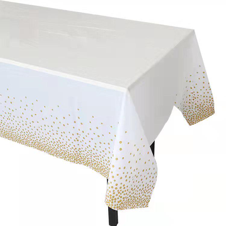 Gold Party Tableware Set: Rose Gold Plates, Cups, Straws, and Cake Dishes