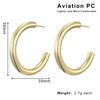 Hot Selling Aviation PC Environmentally Friendly Material Geometric High-end Retro Earrings, Light Luxury Hollow Earrings