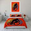 Cyclist Silhouette Art Print Bedding Duvet Cover Set Duvet Cover Pillowcases  (1*Duvet Cover 2*Pillowcases, without duvet insert)
