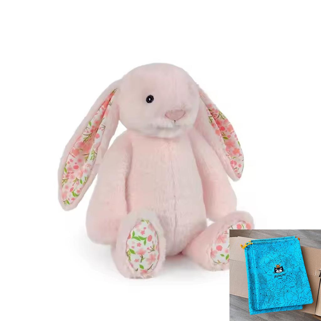 Fragrant Bonnie Rabbit Plush Toy with Floral Ears Kawaii Stuffed Doll Soft Sofa Cushion Kids Birthday Gift Room Decor