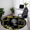1 Stück Rammstein Büro Runder Teppich, Rutschfest, Weich und Langlebig, Büroteppich für Innendekoration, Perfekt für Büro, Schöne Dekoration