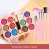 Children's Day Sparkling Eyeshadow Palette - Pearlescent Glitter In Blue, Green, Purple for Stage Makeup