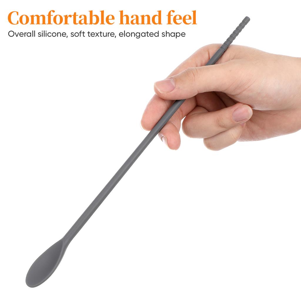 2 Pairs Silicone Chopsticks and Spoons Beverage Stirring Bar Rod Coffee Rust-proof Mixing Kitchen Household Silica Gel Drink