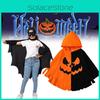Halloween Costume Kids Pumpkin Bat Caped Cosplay With Polyester Fabric For Teen Adults