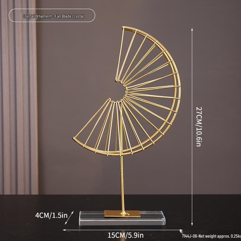 Golden Light Luxury Resin Handicrafts Collection: Ornaments for Office, Living Room, Wine & TV Cabinets