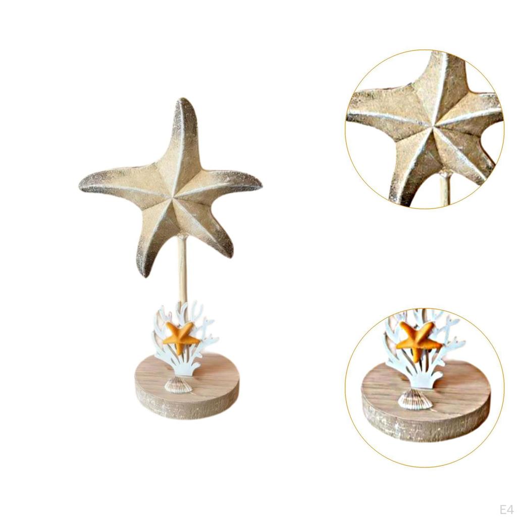 Wooden Decor Figurine Collectible Desktop Ornament Sculpture for Entrance Shelf Home Living Room