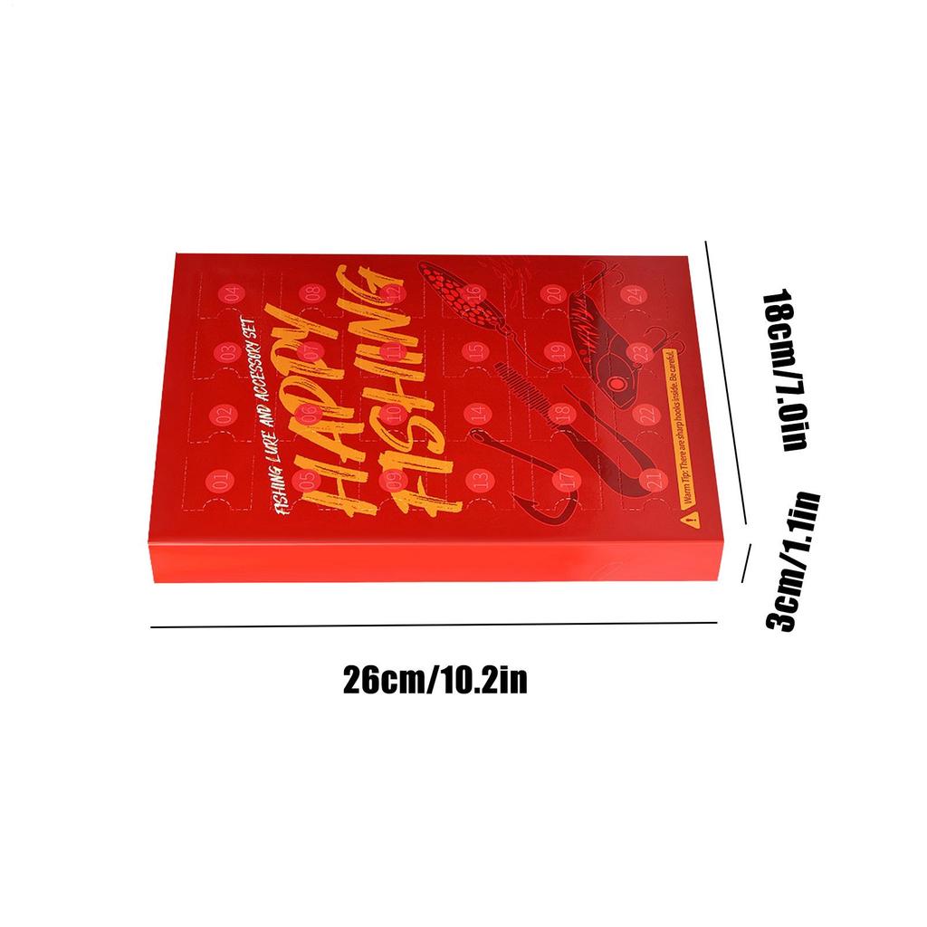 Wędkarski Adwent 2025 24 Sztuki Haczyki Wędkarskie Przynęty Wędkarskie Kalendarz Świąteczny Na Święto Dziękczynienia Urodziny Imprezę Rzeka Jezioro Płytkie