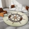 Round Cartoon Print Area Rug Living Room Bedroom Sofa Coffee Table Mat Soft Crystal Velvet Floor