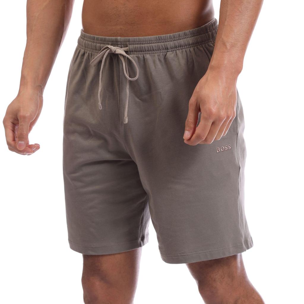 Boss Mens Cotton Embroidered Logo Stretch Shorts