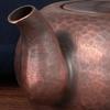 Vintage Pure Copper Coffee Pot,Hammer Texture Weave Portable 450ml Heat Resistant Filter Kettle,Handcrafted Ellipse Shape Teapot