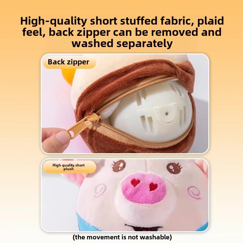 Dog Plush Pig Toy Electric Bouncing Ball Singing Bouncing USB Rechargeable Pet Cat Interactive Toy