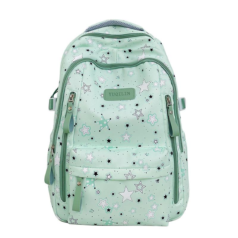 Backpack Korean Version of College Wind Stars Lightweight Cute Backpack Campus Class Sweet Outdoor Travel Student Schoolbag