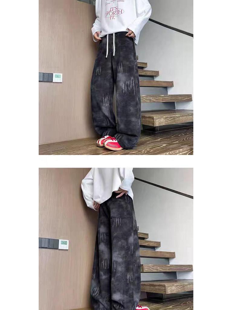2026 Men's Tie-Dye American Casual Baggy Sweatpants - Autumn Trend Straight Leg