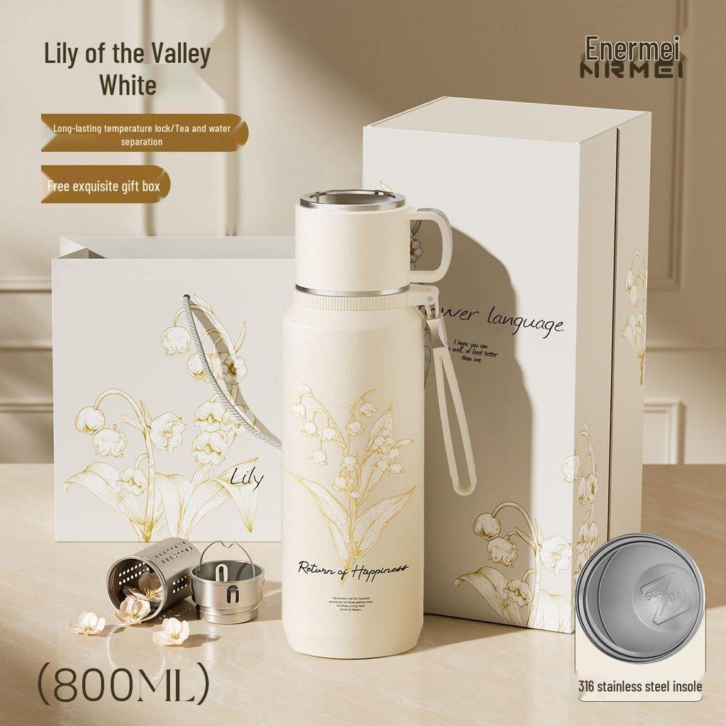 2025 Large Capacity Insulated Kettle with Tea Infuser – Unisex