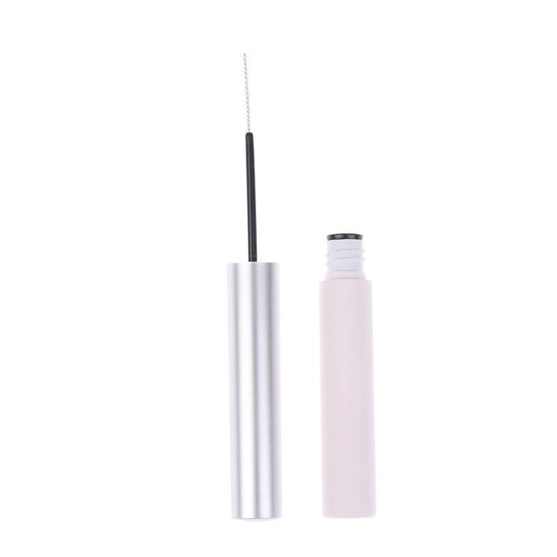 

5 мл Пустой тюбик для туши с ультратонкой кисточкой-аппликатором, флакон для жидкой подводки для глаз/туши, контейнеры для многоразового использования для удлинения ресниц серебряный