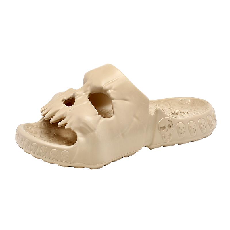 

Модные шлепанцы, повседневная обувь с инновационным дизайном, мужские шлепанцы на мягкой подошве, легкие, с черепом, высококачественные, эксклюзивного бренда, слайды 36-37