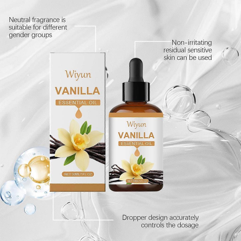 Vanilla essential oil moisturizing and softening care oil for restful sleep. Portable and reassuring aromatherapy, natural fragrance, 30ml.