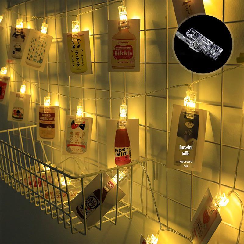 LED Photo Clip String Lights - Decorative, Battery & USB Powered with Remote Control