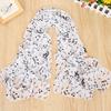 Ladies 50x160CM Scarves Musical Note Print Chiffon Neck Scarf Shawl Soft Scarves High Quality Fabulous Elastic Party Gift